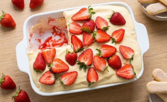 eredeti olasz epres tiramisu babapiskótával tojással